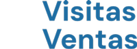 Logotipo con el texto en azul Visitas Ventas y el icono de un más blanco